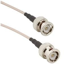 Coaxial Cable, BNC plug (straight) to BNC plug (straight), 50 Ω, RG-316, grommet black, 500 mm, 115101-01-M0.50