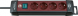 Outlet strip, 4-way, 1.8 m, 16 A, red/black