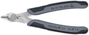 ESD precision pliers, 125 mm, 57 g, cut capacity (1.6/1 mm/–/–), 78 13 125 ESD