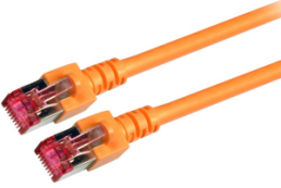 Patch cable, RJ45 plug, straight to RJ45 plug, straight, Cat 6, S/FTP, LSZH, 5 m, orange