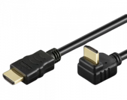 HDMI High Speed Cable with Ethernet, 1x threaded, 1 m