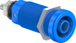 4 mm socket, screw connection, mounting Ø 12.2 mm, CAT IV, blue, 66.9136-23