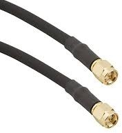 Coaxial Cable, SMA plug (straight) to SMA plug (straight), 50 Ω, RG-174/U, grommet black, 457 mm, 135101-02-18.00