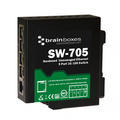 SW-705 BRAINBOXES Industrial ethernet switches Image 1