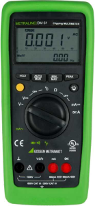 Digital multimeter METRALINE DM 61, 10 A(DC), 10 A(AC), 1000 VDC, 1000 VAC, CAT III 600 V, CAT IV 300 V