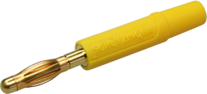 2.4 mm plug, solder connection, 0.5 mm², yellow, FK 04 L AU / GE