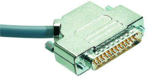 D-Sub connector housing, size: 1 (DE), angled 45°, cable Ø 4 to 10.2 mm, metal, silver, 09670090336