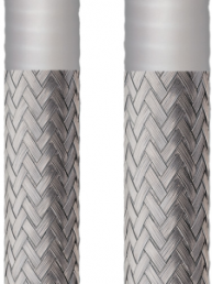 Metal braided sleeve, range 20-35 mm, silver, -50 to 250 °C
