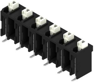 PCB terminal, 6 pole, pitch 7.5 mm, AWG 28-14, 12 A, spring-clamp connection, black, 1473880000