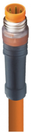 Sensor actuator cable, M8-cable plug, straight to open end, 4 pole, 2 m, PVC, orange, 4 A, 11650