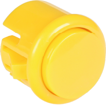 Pushbutton switch, yellow, unlit , 12 V, mounting Ø 29.5 mm, BUTTON-YELLOW-MINI