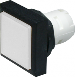 Light attachment, illuminable, waistband square, transparent, front ring black, mounting Ø 16.2 mm, 1.65.124.551/1002