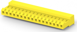 Socket header, 17 pole, pitch 2.54 mm, straight, yellow, 4-640427-7