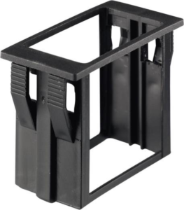 Mounting frame, (L x W x H) 50 x 25 x 35.6 mm, black, for rocker switch, 217.879.011