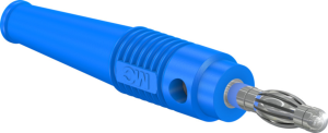 4 mm plug, solder connection, 2.5 mm², blue, 64.9199-23