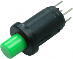 Pushbutton, 2 pole, green, unlit , 0.2 A/60 V, IP40, 0041.9142.5107