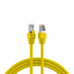 Patch cable, RJ45 plug, straight to RJ45 plug, straight, Cat 8.1, S/FTP, LSZH, 0.5 m, yellow