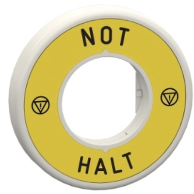 Label, illuminable, 24 VAC/VDC, 60 mm, for emergency stop pushbutton, ZBY9W3B230