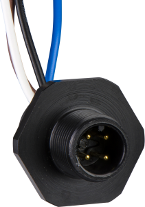 Sensor actuator cable, M12-flange plug, straight to open end, 5 pole, 100 mm, 4 A, XZCE03M125M