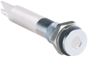 LED signal light, 24 V (AC), 24 V (DC), white, 220 mcd, Mounting Ø 6 mm, pitch 1.25 mm, LED number: 1