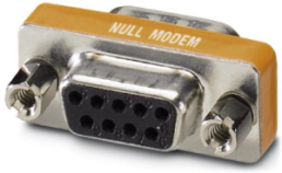 Zero modem Adapter, D-Sub plug, 9 pole to D-Sub plug, 9 pole, 2708753