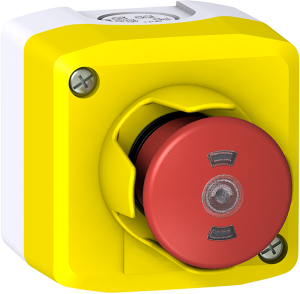 Enclosure for elevator inspection, 1 emergency stop/emergency off button, 2 Form B (N/C), latching, XALFKT64441