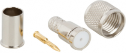 Mini UHF plug 50 Ω, RG-8X, LMR-240, Belden 9258, solder connection, straight, 182302