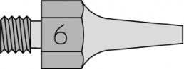 Vacuum nozzle, Round, Ø 2.7 mm, (L) 24.5 mm, DS 116