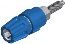 Pole terminal, 4 mm, blue, 30 VAC/60 VDC, 63 A, solder connection, nickel-plated, PKNI 20 B BL