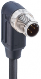Sensor actuator cable, M12-cable plug, angled to open end, 4 pole, 2 m, X-FRNC, black, 4 A, 934802002