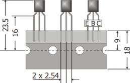 Bipolar junction transistor, NPN, 500 mA, 80 V, THT, TO-92, MPSA06