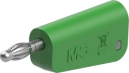 4 mm plug, solder connection, 1.0 mm², green, 64.1038-25