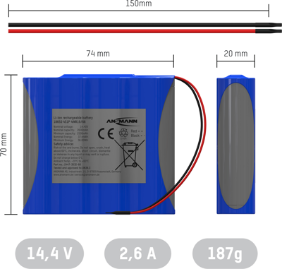 2447-3032-60 Ansmann Rechargeable Battery Packs Image 2