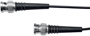 Coaxial Cable, BNC plug (straight) to BNC plug (straight), 50 Ω, RG-58C/U, grommet black, 1 m, KO 88-58 / 100 / SW