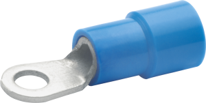 Insulated ring cable lug, 1.5-2.5 mm², AWG 16 to 14, 10.5 mm, blue