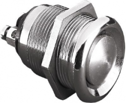 Pushbutton, 1 pole, silver, unlit , 1 A/50 V, mounting Ø 19.2 mm, IP66, MP0033