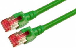 Patch cable, RJ45 plug, straight to RJ45 plug, straight, Cat 6, S/FTP, LSZH, 10 m, green