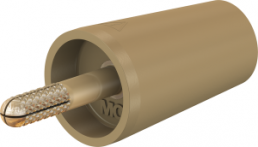 Spread adapter for screwing into Ø 4 mm sockets, CAT II, brown