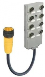 Sensor-actuator distributor, 4 x M12 (4/3 pole), 105427