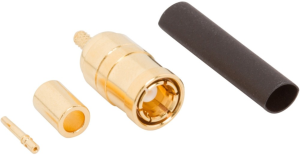 SMB plug 50 Ω, RG-178, RG-196, Belden 83265, solder connection, straight, 142229