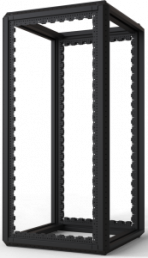 24 U cabinet rack, (H x W x D) 1200 x 600 x 600 mm, steel, black gray, 20630-065