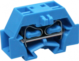 4-wire terminal, spring-clamp connection, 0.08-1.5 mm², 1 pole, 18 A, 6 kV, blue, 260-334