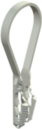 Cable clamp, max. bundle Ø 28 mm, polyamide, light gray, (L x W x H) 70 x 27 x 6 mm