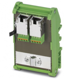 Patch panel, RJ45 socket, (W x H x D) 56 x 90 x 51 mm, green, 2904577