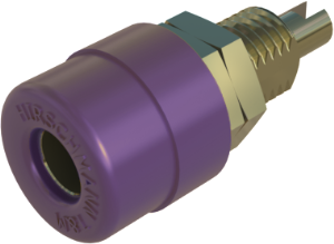 4 mm socket, screw connection, mounting Ø 8 mm, CAT O, purple, BIL 20 VI AU
