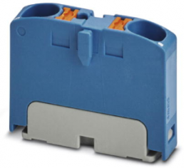 Distribution block, push-in connection, 0.2-6.0 mm², 2 pole, 32 A, 2 kV, blue, 1028361