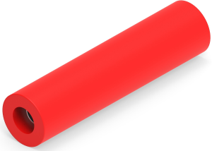 Butt connectorwith insulation, 0.3-1.42 mm², AWG 22 to 16, red, 26.16 mm