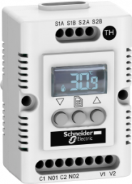 Thermostat, 9-30 V, -40-80 °C, (L x W x H) 44 x 56 x 85 mm, NSYCCOTH30VID