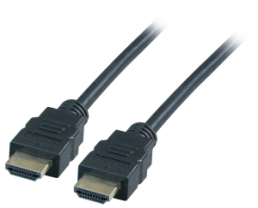 HighSpeed HDMI cable with Ethernet 4K30Hz, A-A St-St, 1.0m, black