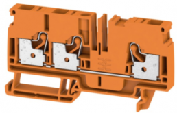 Through terminal block, push-in connection, 0.5-6.0 mm², 3 pole, 41 A, 8 kV, orange, 1991840000